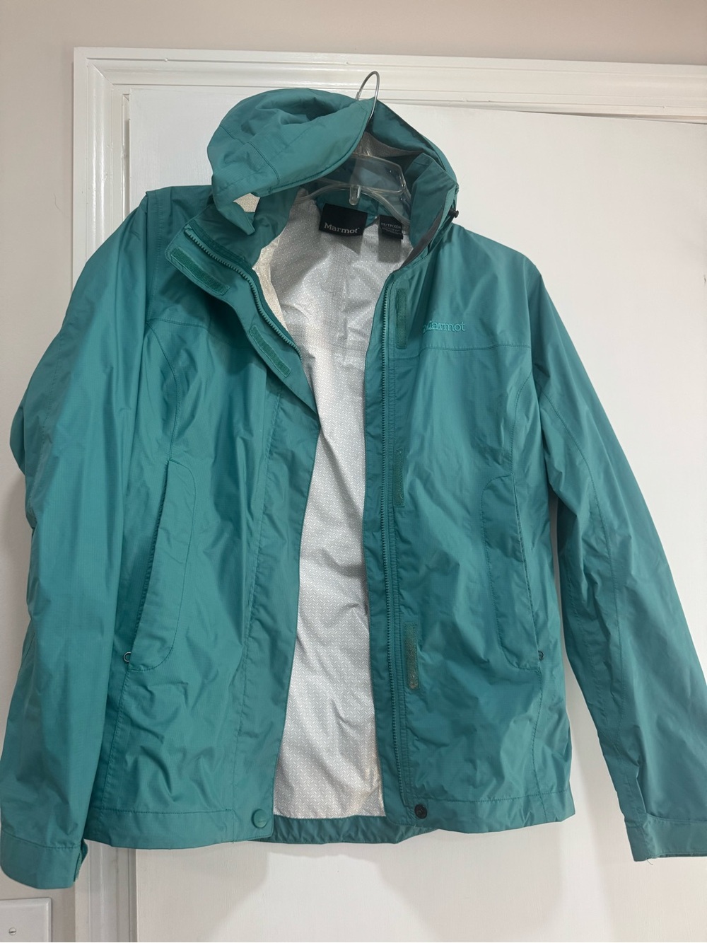 Marmot Teal Hooded Rain Jacket - women’s